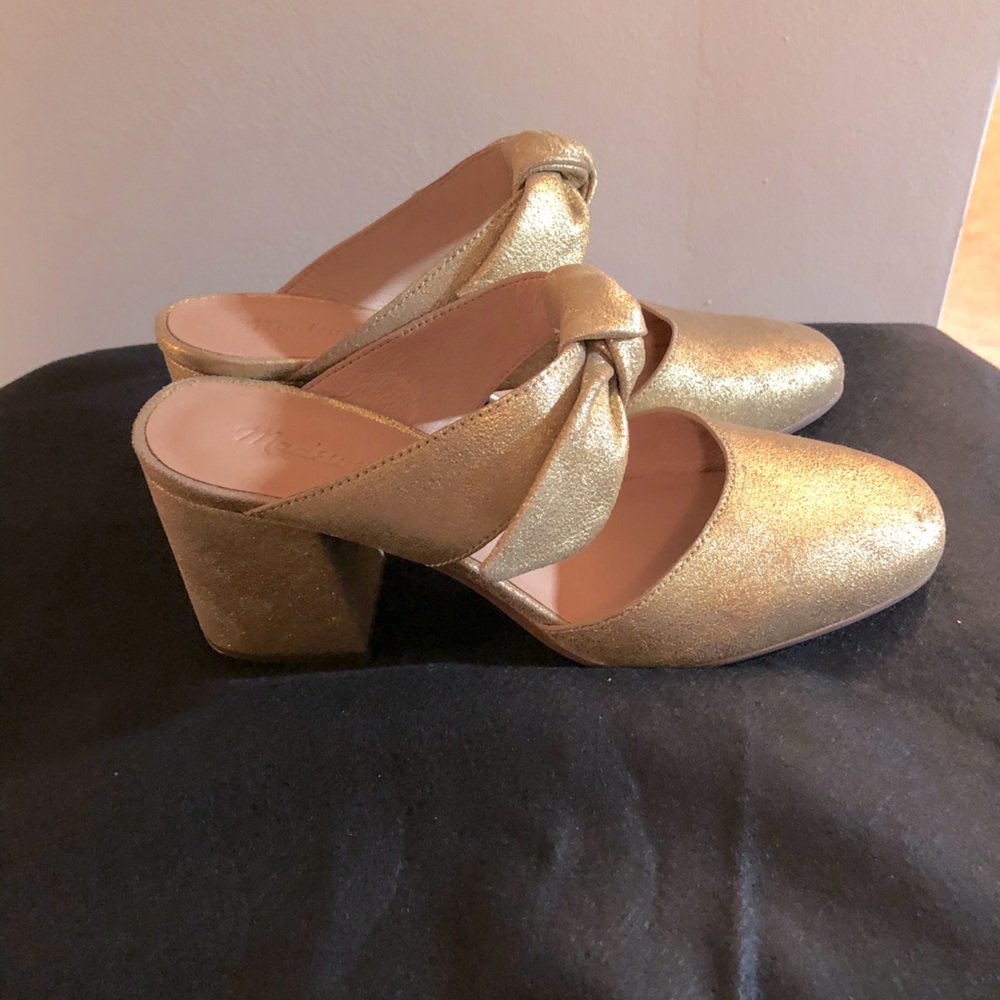 Gold mules by Madewell